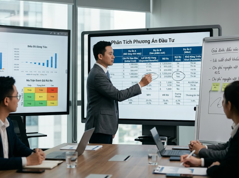 So sánh phương án đầu tư theo cùng tiêu chí và cùng giả định